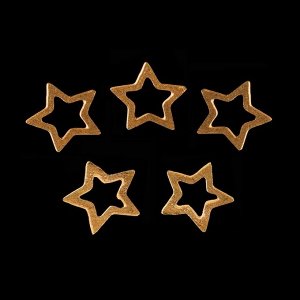 Декоративные элементы «Звезды», 0,5 - 0,6 см, 100 шт, цвет золотистый