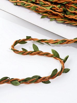 Тесьма плетеная с листьями, 1 м