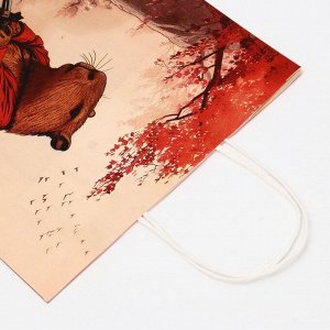 Пакет подарочный бумажный, «Самурай», 24x10.5x32 см