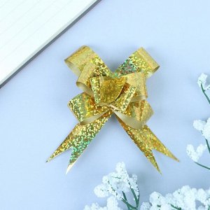 Подарочный Бант - бабочка №1.8, золотистый, для упаковки подарков