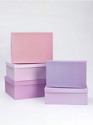 Набор прямоугольных коробок 15в1 «Лаванда» 47.5x36x17.5 - 13x8x4.5 см