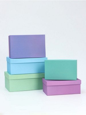 Набор прямоугольных коробок 15в1 «Лаванда» 47.5x36x17.5 - 13x8x4.5 см