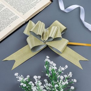 Бант - бабочка №5, белое золото