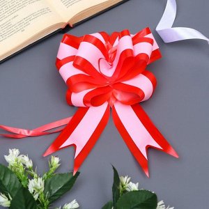Бант - шар №5, красно - розовый