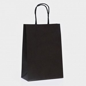 Пакет крафт «Радуга», чёрный, 18x8x25 см, 80 г/м², 1 шт.