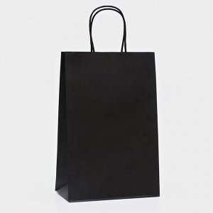 Пакет крафт «Радуга», чёрный, 22x13x32 см, 80 г/м², 1 шт.