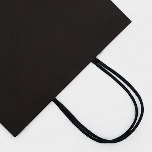 Пакет крафт «Радуга», чёрный, 22x13x32 см, 80 г/м², 1 шт.