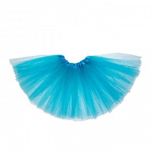 Карнавальная юбка, трёхслойная, 4-6 лет, цвет голубой