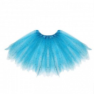 Карнавальная юбка «Блеск», 3-х слойная, 4-6 лет, цвет голубой