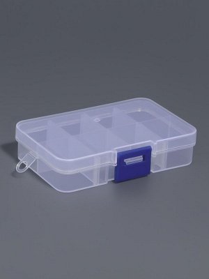 Органайзер для хранения мелочей, 8 ячеек, 10.5x6.7x2.2 см, прозрачный