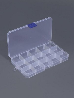 Органайзер для мелочей, 15 съёмных ячеек, с подвесом, 17.5x10x2 см, прозрачный