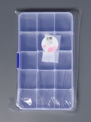 Органайзер для мелочей, 15 съёмных ячеек, с подвесом, 17.5x10x2 см, прозрачный