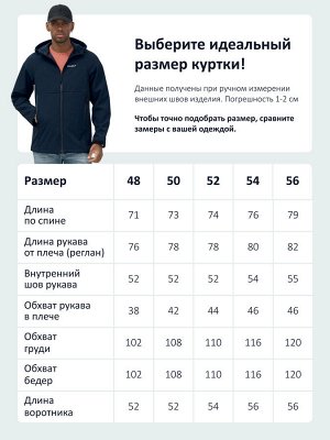 Ветровка спортивная мужская с капюшоном softshell темно-синего цвета 9563TS