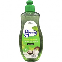 Средство для мытья посуды "Green" «Травы и кокос» (на натуральной основе) 500 мл / 12