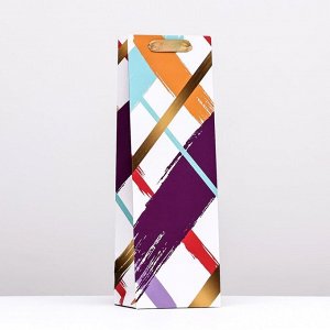 Пакет ламинированный под бутылку, 12x9x36 см
