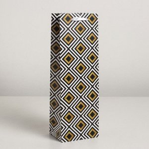 Пакет ламинированный под бутылку, 12x9x36 см