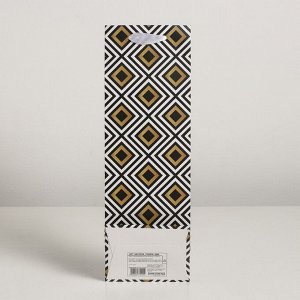 Пакет ламинированный под бутылку, 12x9x36 см