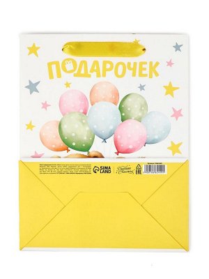 Пакет подарочный, упаковка, «Подарок», тиснение, MS 18 х 23 х 10 см