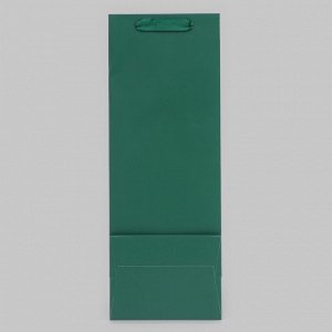 Пакет под бутылку «Зелёный» 13x36x10 см, 1 шт.