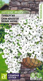 Тунбергия Сюзи Белый каскад крылатая/Сем Алт/цп 0,1 гр. Ампельные Шедевры