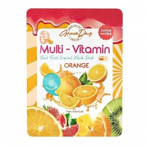 Маска для лица с экстрактом апельсина -GraceDay Multi-Vitamin Orange Mask Pask