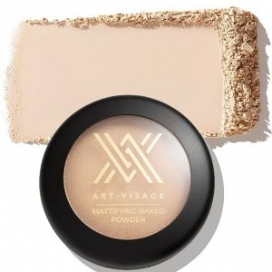 Пудра запеченная "VELVET MINERAL" №02 золотисто - бежевый 9г