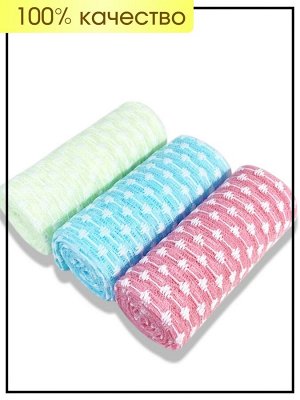 Shower Towel Clean&Happy Day Мочалка полотенце Снежинка, 1 шт