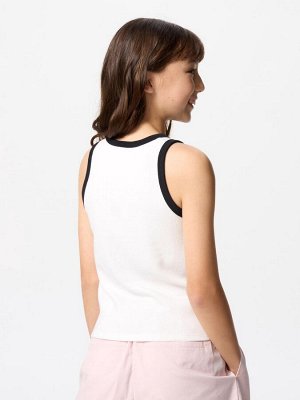 UNIQLO - маечка в рубчик с чашечками - 11 PINK