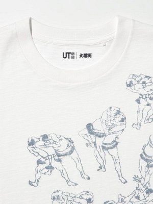 UNIQLO UT - коллекционная футболка с мотивами японского сумо - 01 OFFWHITE