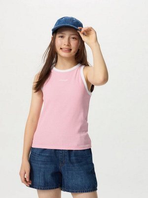 UNIQLO - маечка в рубчик с чашечками - 11 PINK