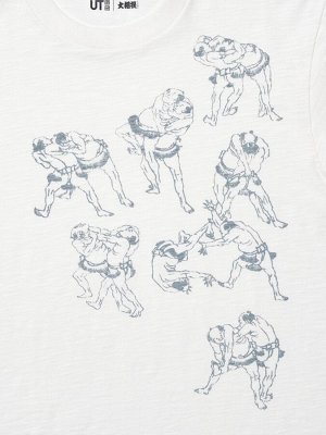 UNIQLO UT - коллекционная футболка с мотивами японского сумо - 01 OFFWHITE