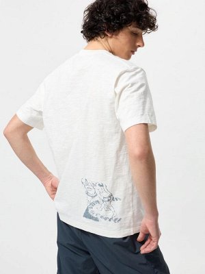 UNIQLO UT - коллекционная футболка с мотивами японского сумо - 01 OFFWHITE