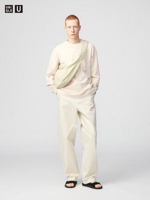 UNIQLO - широкие брюки чинос увеличенной длины - 30 NATURAL