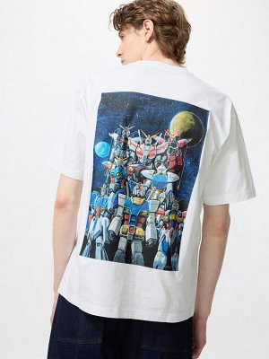 UNIQLO UT - оверсайз футболка с принтом «Gundam» - 00 WHITE