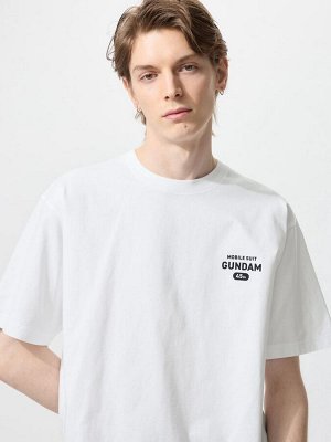 UNIQLO UT - оверсайз футболка с принтом «Gundam» - 00 WHITE