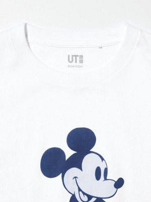 UNIQLO UT - хлопковая футболка Disney х BUAISOU с Микки Маусом - 00 WHITE