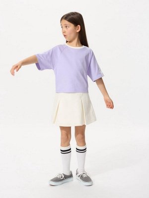 UNIQLO - укороченная футболка для девочек - 09 BLACK