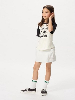 UNIQLO - нейлоновая мини-юбка с внешними карманами (со встроенными шортиками) - 01 OFFWHITE