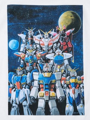 UNIQLO UT - оверсайз футболка с принтом «Gundam» - 00 WHITE