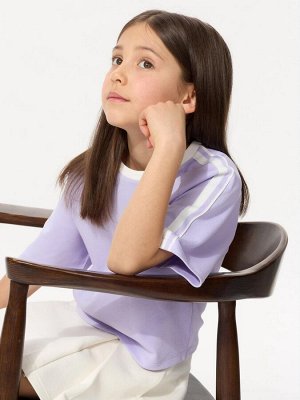 UNIQLO - укороченная футболка для девочек - 71 PURPLE