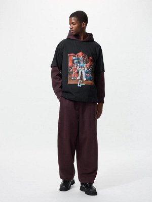 UNIQLO UT - оверсайз футболка с принтом «Gundam» - 09 BLACK