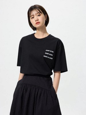 UNIQLO UT - оверсайз футболка с принтом «Gundam» - 09 BLACK