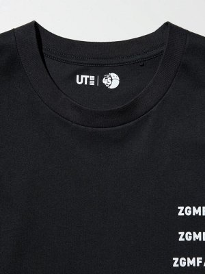UNIQLO UT - оверсайз футболка с принтом «Gundam» - 09 BLACK