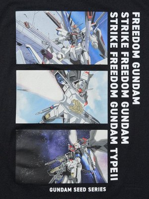UNIQLO UT - оверсайз футболка с принтом «Gundam» - 09 BLACK