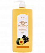 Гель, для душа с авокадо и оливой/Avocado &amp; Olive Body Cleanser, LEBELAGE, Ю.Корея, 1000 г