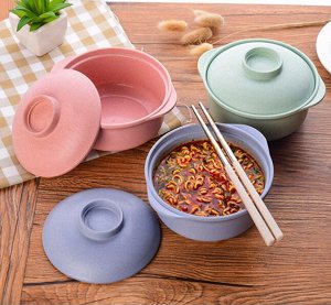 Миска с крышкой для заваривания лапши быстрого приготовления