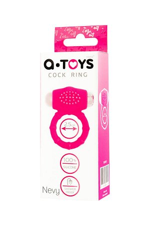 Эрекционное кольцо на пенис A-Toys by TOYFA Nevy, силикон, розовый, ? 2,5 см