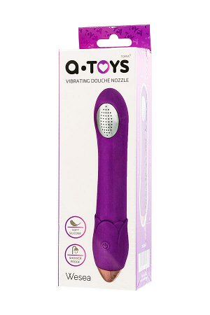 Вибронасадка для душа A-Toys by TOYFA Wesea, силикон, фиолетовый, 20,5 см
