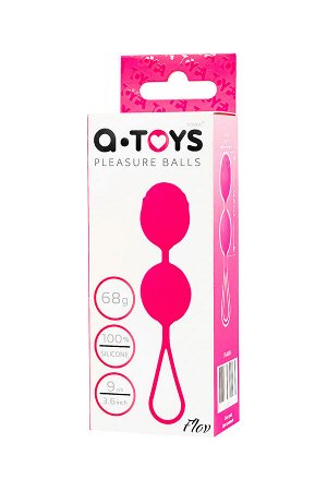 Вагинальные шарики A-Toys by TOYFA Flov, силикон, розовый, 15  см