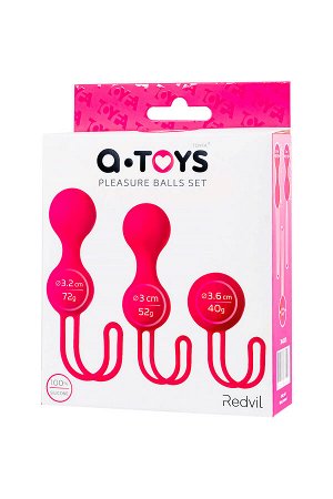 Набор вагинальных шариков A-Toys by TOYFA Redvil, силикон, розовые, 3 шт